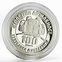 Macedonia 100 denari Yane Sandanski revolutionary proof silver coin 2003