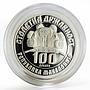 Macedonia 100 denari Dame Gruev revolutionary proof silver coin 2003