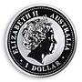 Australia $1 Year of the Goat 1 oz silver gilded gold plated coin 2003