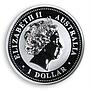 Australia $1 Year of the Goat 1 oz silver gilded gold plated coin 2003