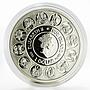 Niue 1 dollar A. Mucha Zodiac Series Virgo colored silver coin 2011