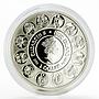 Niue 1 dollar A. Mucha Zodiac Series Cancer colored silver coin 2011