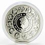 Niue 1 dollar A. Mucha Zodiac Series Leo colored silver coin 2011