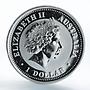 Australia 1 dollar Year of the Horse Lunar Series I 1 oz Silver Gilded coin 2002