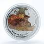 Australia 1 dollar Year of the Mouse Series II coloured 1 Oz silver coin 2008