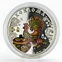 Cook Islands 5 dollars Khokhloma Painting colored proof silver coin 2011