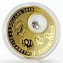 Niue 2 dollars Good Luck Elephant gilded silver coin 2013