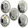 Niue set 9 coins Imperial Faberge Eggs crystals proof silver 2012/2013