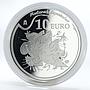 Spain 10 euro Joan Miro painters morning star proof silver coin 2012