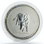 Australian 1 dollar Year of the Ox Lunar Series I 1 oz Silver Coin 2009