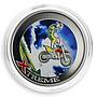 Andorra 10 diners Extreme Sports Freestyle Motocross colored silver coin 2008