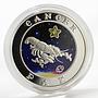 Armenia 100 dram Signs of Zodiac series Cancer colored silver coin 2008