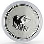 Australia 1 dollar Lunar Calendar series I Year of the Pig silver coin 2007