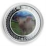 Australia 1 dollar Year of Pig Lunar Calendar color silver coin 2007