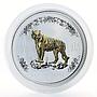 Australia 1 dollar Lunar Calendar I Year of the Tiger gilded silver coin 2010