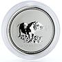 Australia 50 cents Lunar Calendar series I Year of the Pig silver coin 2007