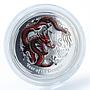 Australia 50 cents Year of Dragon Lunar Series II silver colorized coin 2012