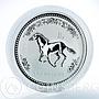 Australia 1 dollar Lunar Calendar series I Year of the Horse silver coin 2002