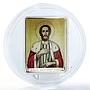 Cook Islands 5 dollars Patron Saints St. Alexander Nevsky silver coin 2011