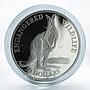 Cook Island 50 dollars Endangered Wildlife Kangaroo Animals Fauna Ag coin 1991