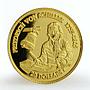 Cook Islands 20 dollars Friedrich Von Schiller proof gold coin 1996