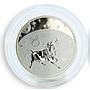 Cameroon 500 francs Zodiac Signs series Taurus hologram silver coin 2010