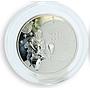 Cameroon 500 francs Zodiac Signs series Aquarius hologram silver coin 2010