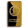 Queen Elizabeth II, Gold Plated bar, ER, 1952- 2012, Diamond Jubilee