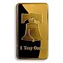 Bells, 1 Troy Ounce, 1 oz, Gold Plated bar, Clad, Commemorative