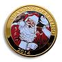 Seasons Greetings Coin, SANTA Claus, 2014, Merry Christmas, Gold Plated, Token
