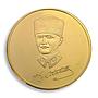 Mustafa Kemal Ataturk, Turkey, Gold Plated Coin, President, Father, Token