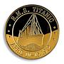 Titanic, RMS, White Star Line, Gold Plated Coin, Ship, April 12, 1912
