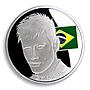 Neymar, Football World Cup 2014, Brazil, FIFA, Silver Plated Coin, Token