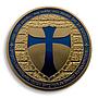 Masonic Knights Templar, Blue Cross, Gold Plated coin, Token, souvenir