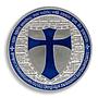 Masonic Knights Templar, Blue Cross, Silver Plated coin, Token, Souvenir