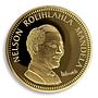 Nelson Mandela, 10 Years Of Freedom, South Africa, Gold Plated Coin, Token