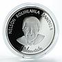 Nelson Rolihlahla Mandela, A Long Walk To Freedom, Silver Plated Coin, Token