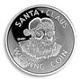 Merry Christmas, Santa Claus, Silver Plated Coin, Wishing, Lucky, Token, Medal