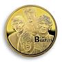 The Beatles, Group, Gold Plated Coin, Memorial, Collectible Coin, Token