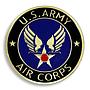 US Air Force Army Air Corps Retired Army Coloured Gold-Plated Medal Token Coin