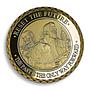 Terminator Genisys Mission Fate Reset the Future Robot Cyborg Gold-Plated Medal