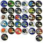 USA, Set of 32 tokens, Rugby, NFL, American football, sport, power, helmet color