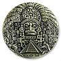 The Mayan Long Count Calendar Aztec 80 mm big bronze plated medal souvenir token