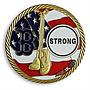 September 11, 2001,Tough Strong, April 15,2013, gold plated souvenir token 40 mm