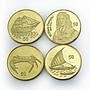 Christmas Island Australia William Dampier ship sailboat crab set 4 coins 2016