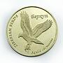 Falcon Island 5 dollars Siberian Birds Golden Eagle coin 2018