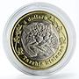 Rhodesia 5 dollars Tarchia Kielanae Dinosaur bimetal coin 2018