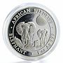 Somalia 100 shillings Elephant proof silver coin 2014