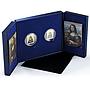 Fiji set of 2 coins Leonardo Da Vinci Mona Lisa Sisters Art silver coins 2012