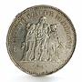 France 50 francs Freedom Equality Fraternity silver coin 1978